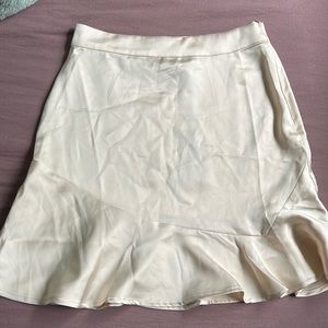 Satin nude skirt
